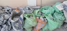 Бетон ва брусчатка булаклари