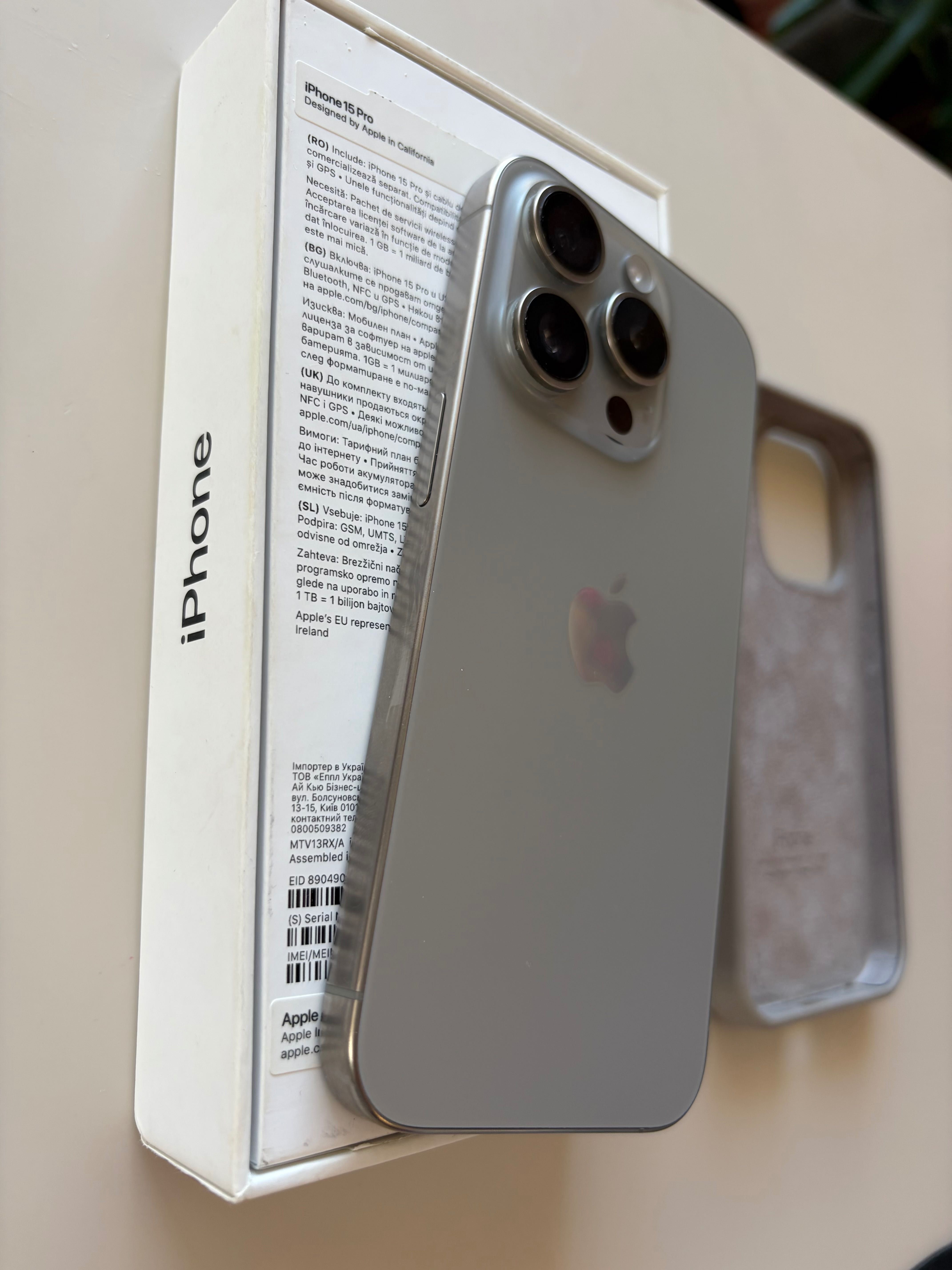 iPhone 15 Pro Titanium Grey 100% батерия