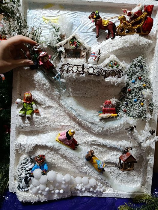 Зима. Панно. Картина в сад или школу. Есть свой канал.