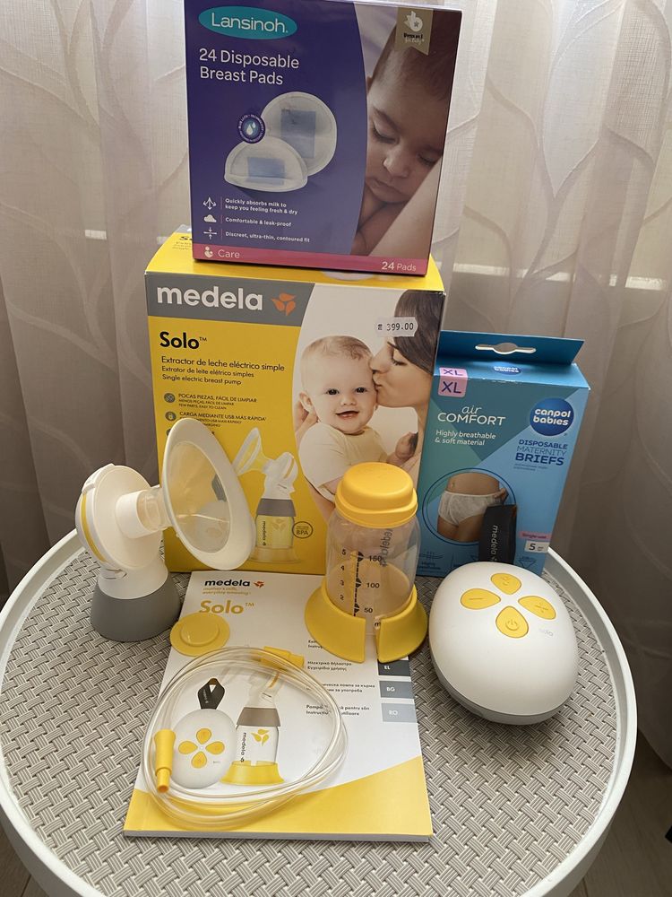 Нова Електрическа двуфазна помпа за кърма SOLO - MEDELA с подаръци