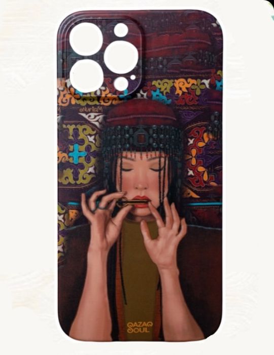 чехол iPhone на 13 Pro Max брендовый от Qazaqsoul казахский этно