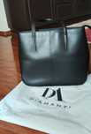 Geanta neagra piele naturala eleganta Diamanti