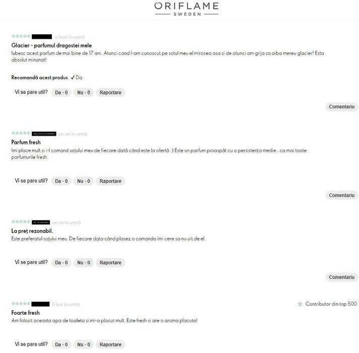 Apă de toaletă Glacier/ Glacier Fire, 100 ml (Oriflame)