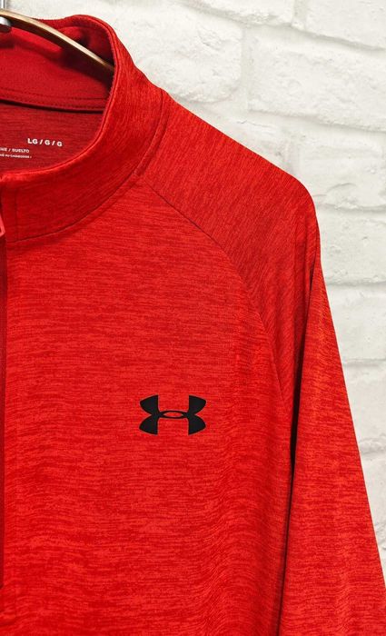 Under Armour Червена мъжка фланелка за фитнес / бягане размер L