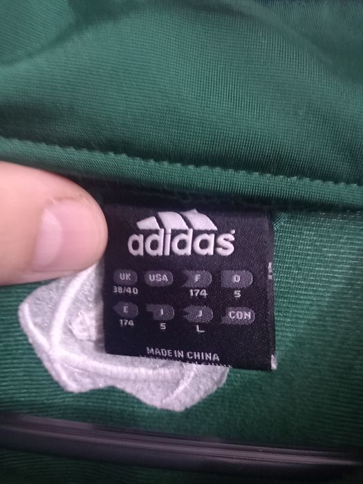 Jachetă de trening Adidas ATP VTG anii '90-'80, verde, neagră  L