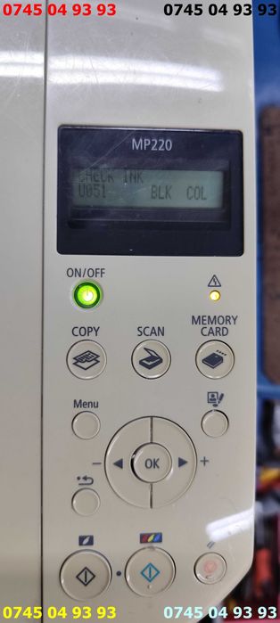 multifunctionala cu scaner imprimanta canon MP220 cartusele de schimba