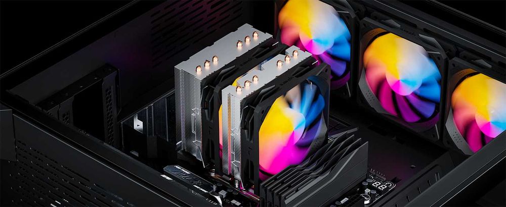 upHere ARGB високоефективен въздушен охладител на процесора