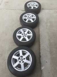 Set Roti Jante + Anvelope R14 5×100 Skoda Fabia VW Polo Seat Golf Audi