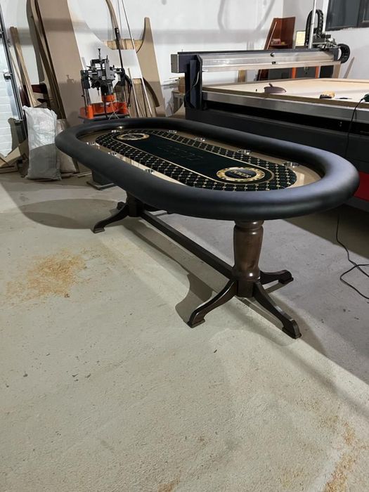 Masa Poker cu capac de lemn si banda led CustomTables.eu