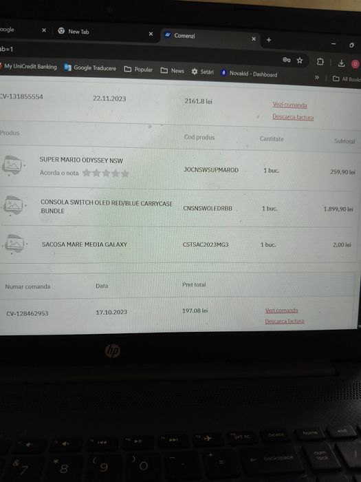 Nintendo Switch Oled+3jocuri
