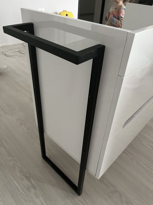Mobilier baie 80cm Alb cu doua sertare