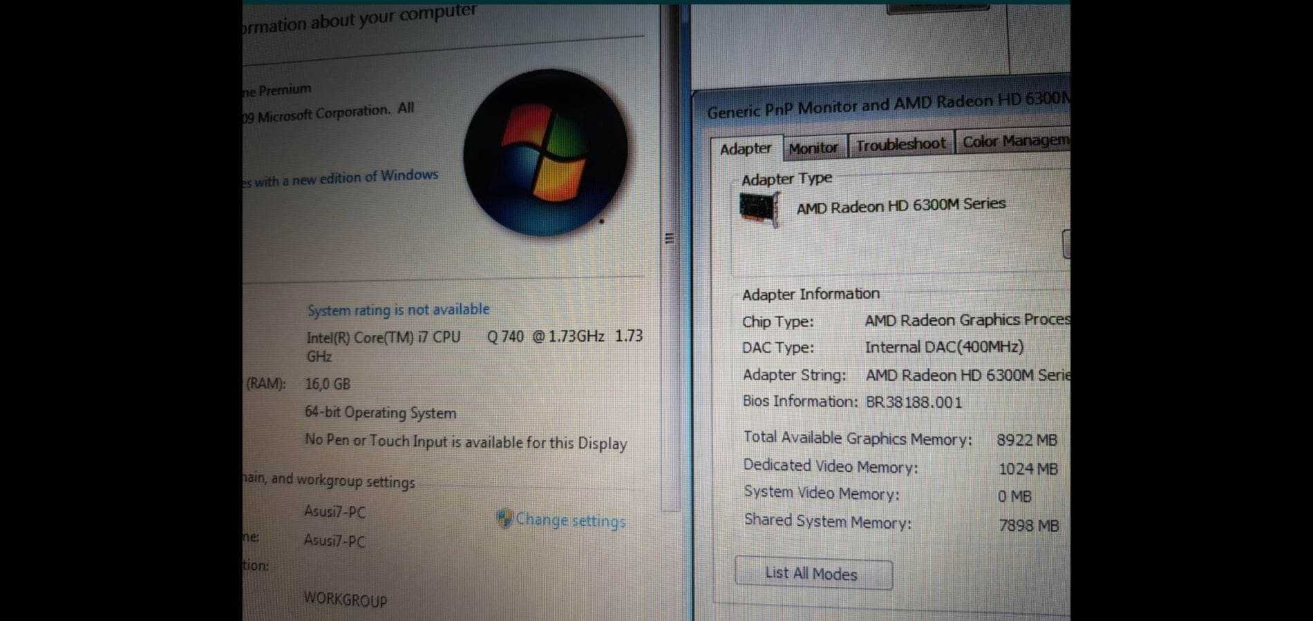 Vând laptop Asus i7, ssd, 16gb ram