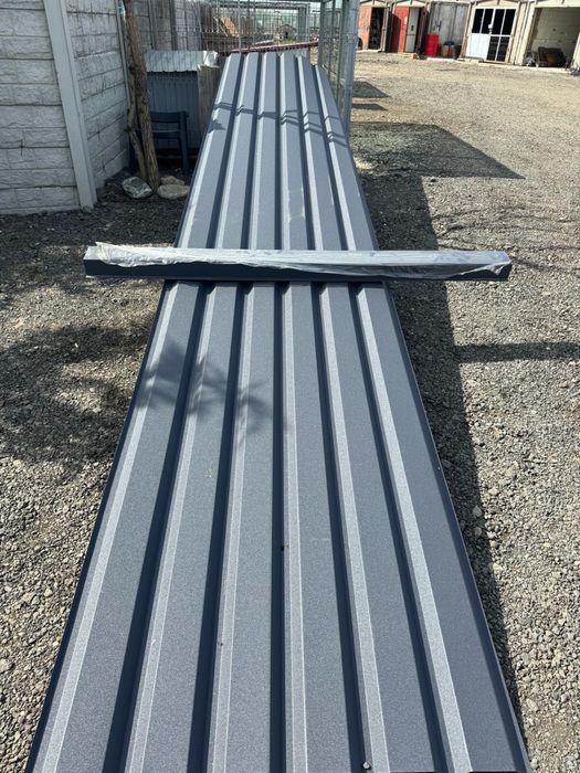 Tablă Cutată T20 T35 Gard Fațadă gri antracit 6m piesă specială stâlpi