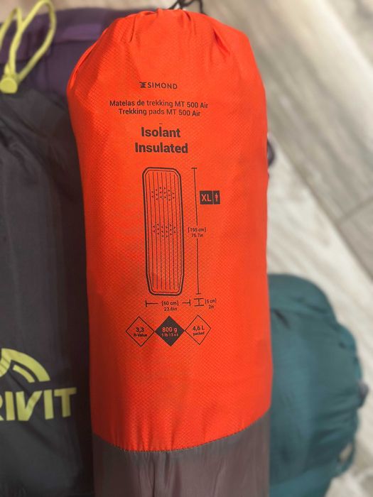 Спален чувал, подложка и възглавница за къмпинг 3/4 сезона