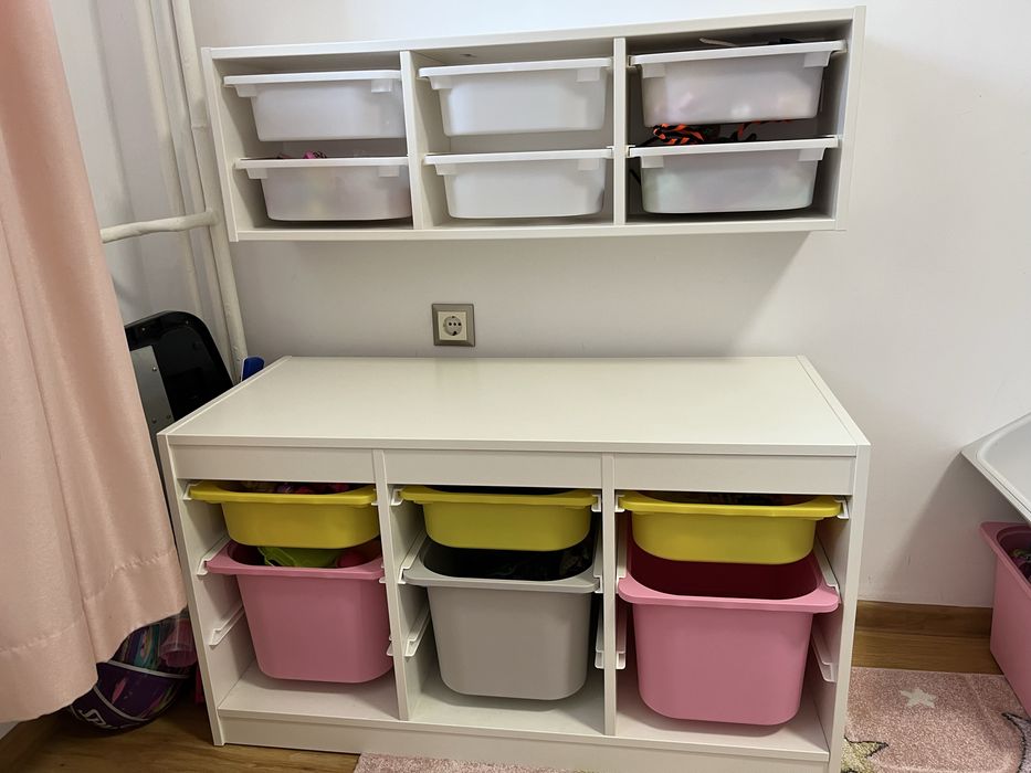 Комплект Мебели Икеа IKEA TROFAST за детска стая с включени кутии