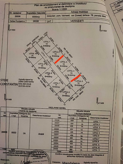 Teren in Zoresti, intrarea dinspre Vernesti