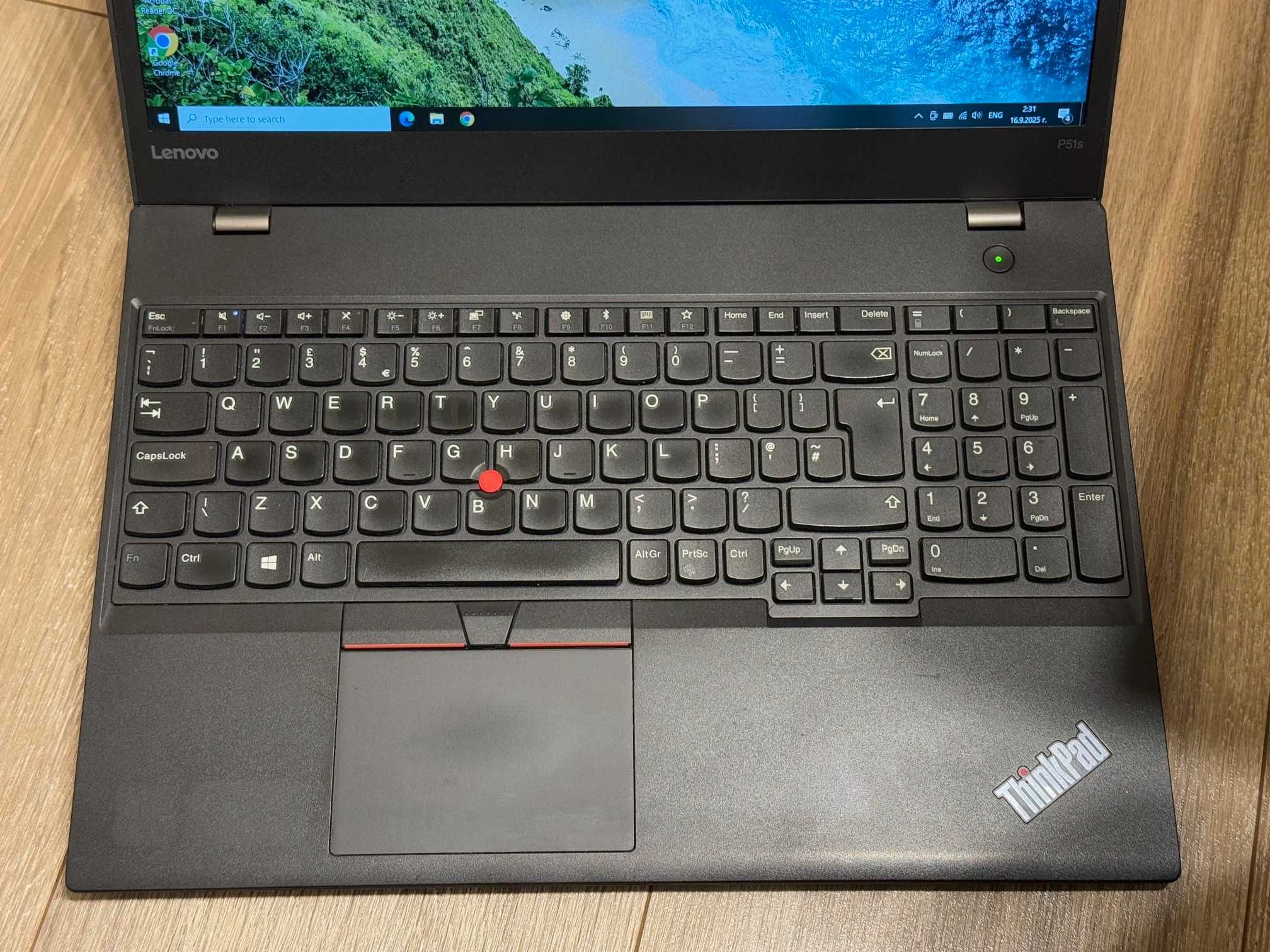 Lenovo Thinkpad P51s запазен I7 7gen/16ram/256gb ssd/Quadro M520