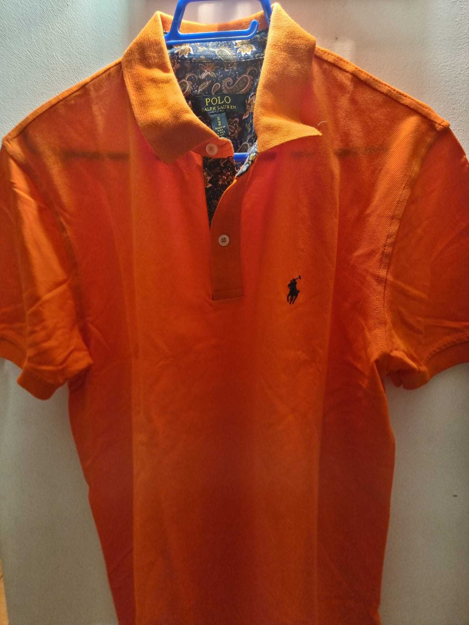 Tricouri POLO RALPH LAUREN Alb / Grena / Portocaliu