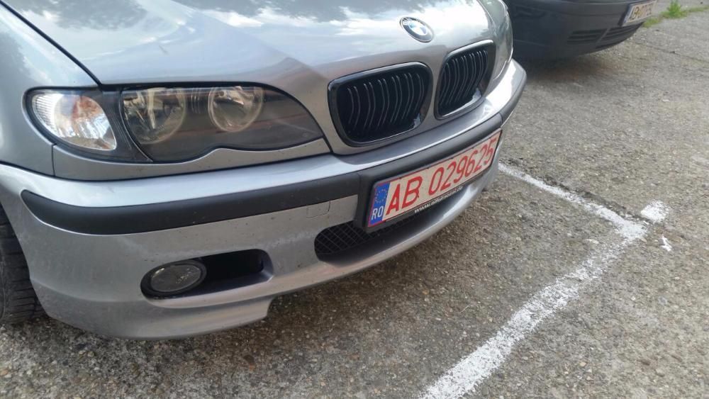 Grile nari duble bmw E46 sedan coupe fl nfl - negru lucios