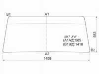 Стекло лобовое в резинку MITSUBISHI PAJERO 3/5D 82-91/HYUNDAI GALLOPER