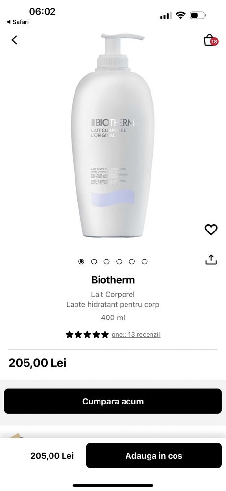 Lapte de corp Biotherm