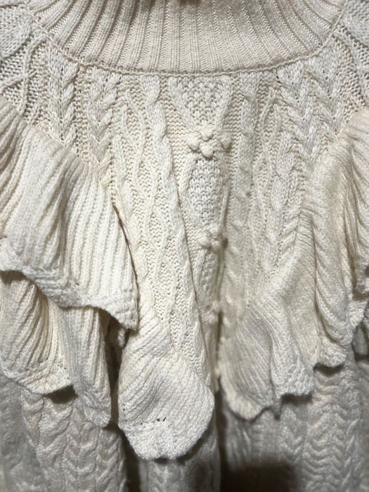 Pulover volane zara S damă crem