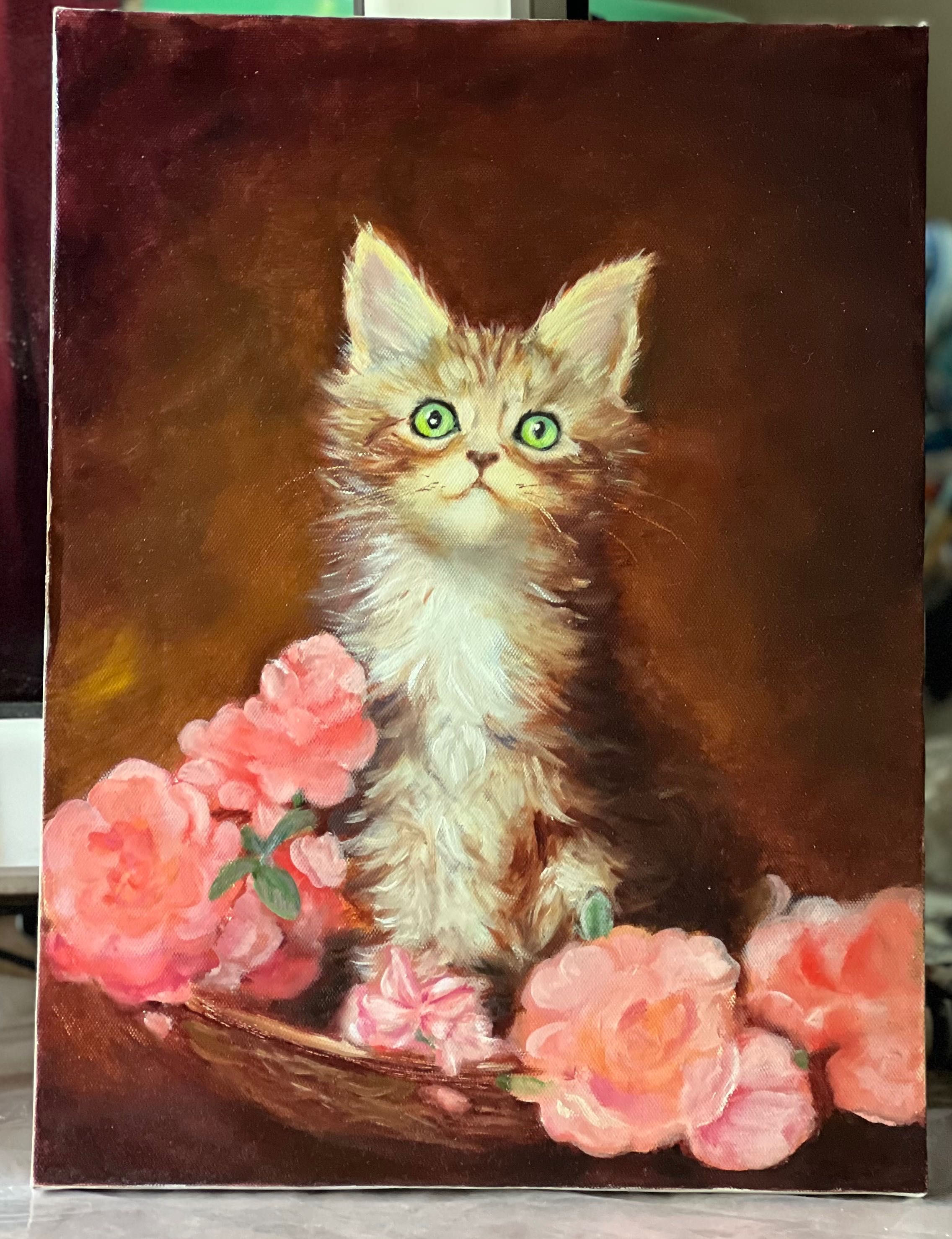 Картина маслом «Котенок» 30х40 см