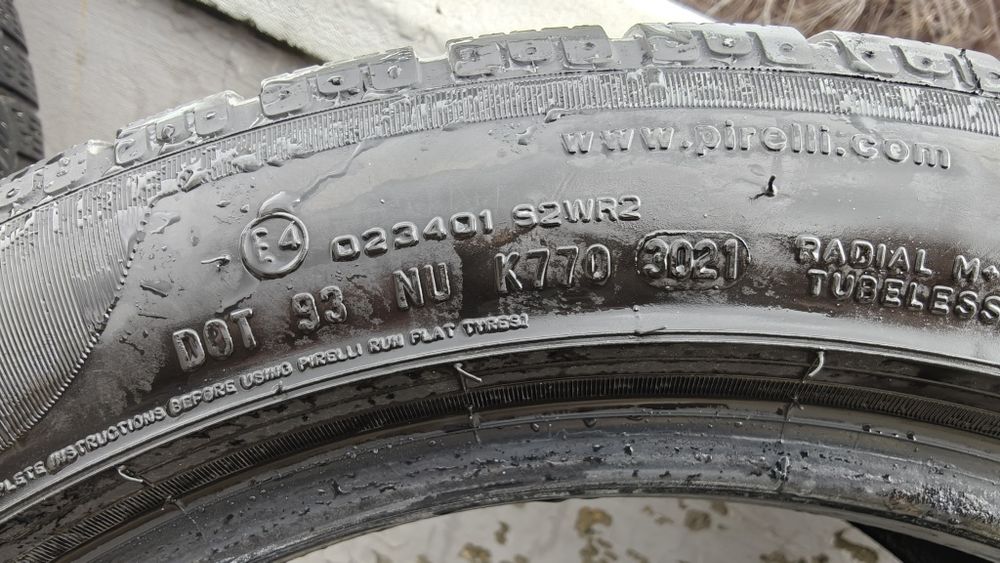 225/50/R17 Pirelli Sottozero iarna. Stare foarte buna