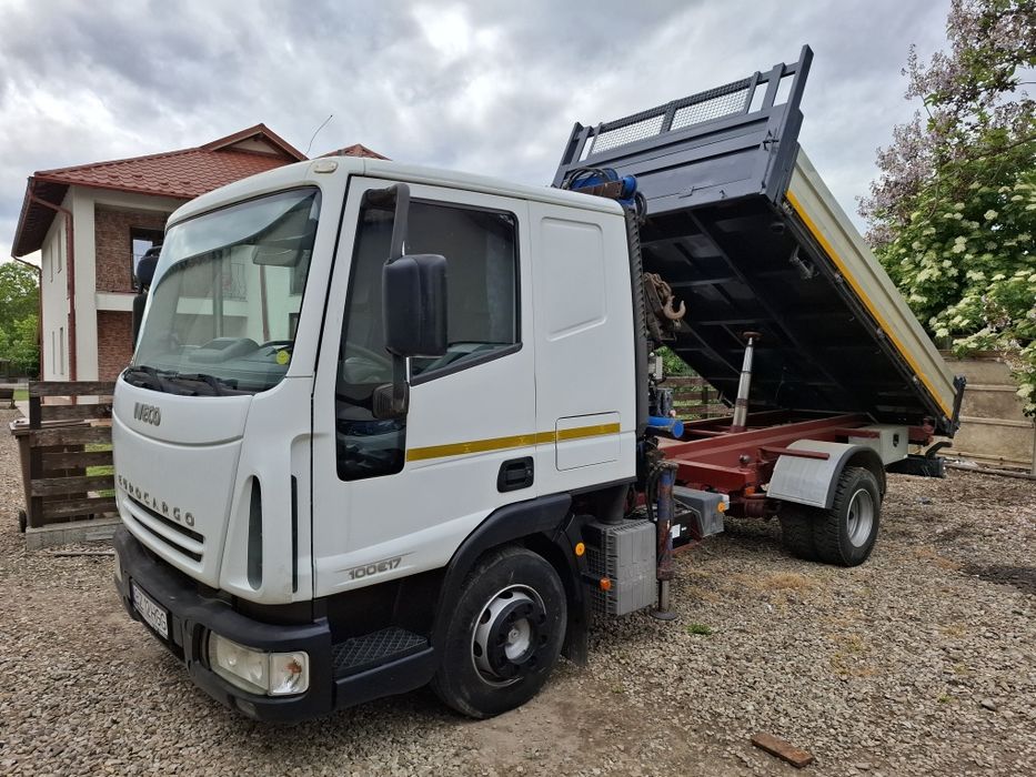 Iveco eurocargo basculabil și macara