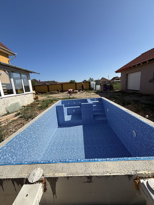 Construiesc piscine cu liner din cofrje de polistiren