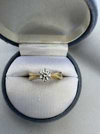 Inel logodna aur 18 k si diamant 0,60 ct