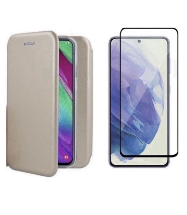 Samsung A15/A16/A17/A26/A36/A56 Husa Flip Piele Eco + Folie Sticla