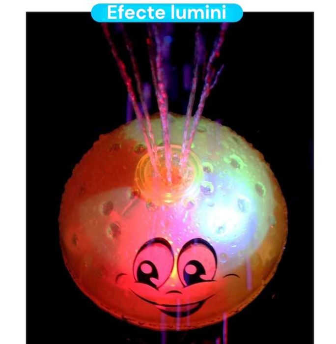 Jucărie baie, pulverizarea apei prin inducție, lumini Led multicolore