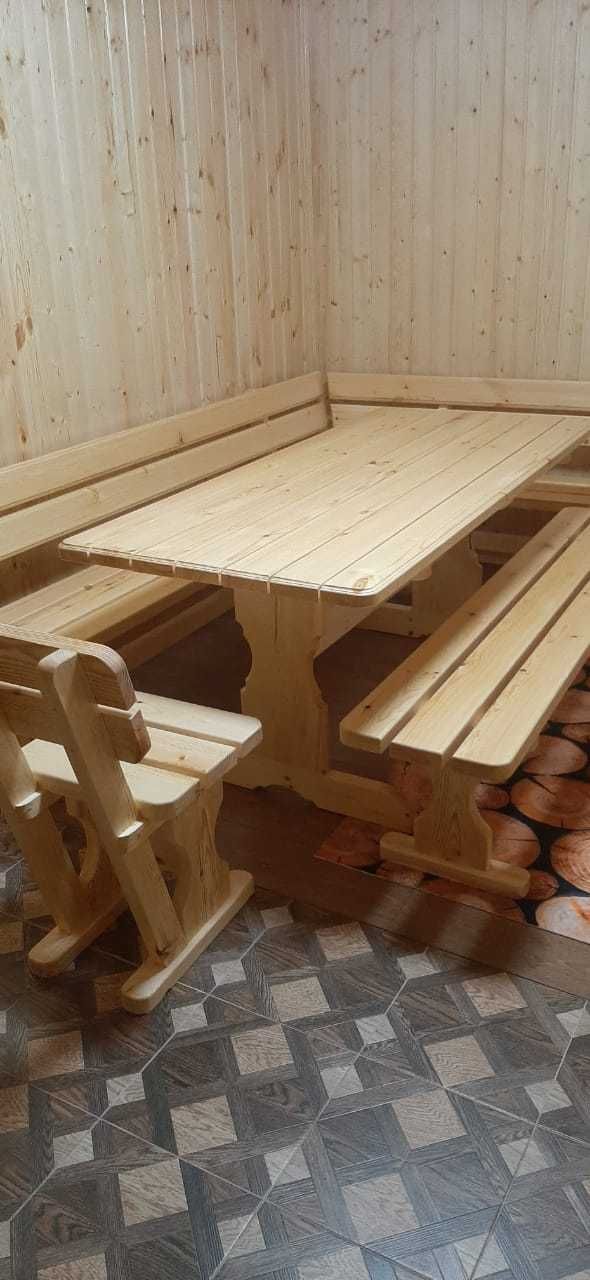 мебель из дерева для бани и сада