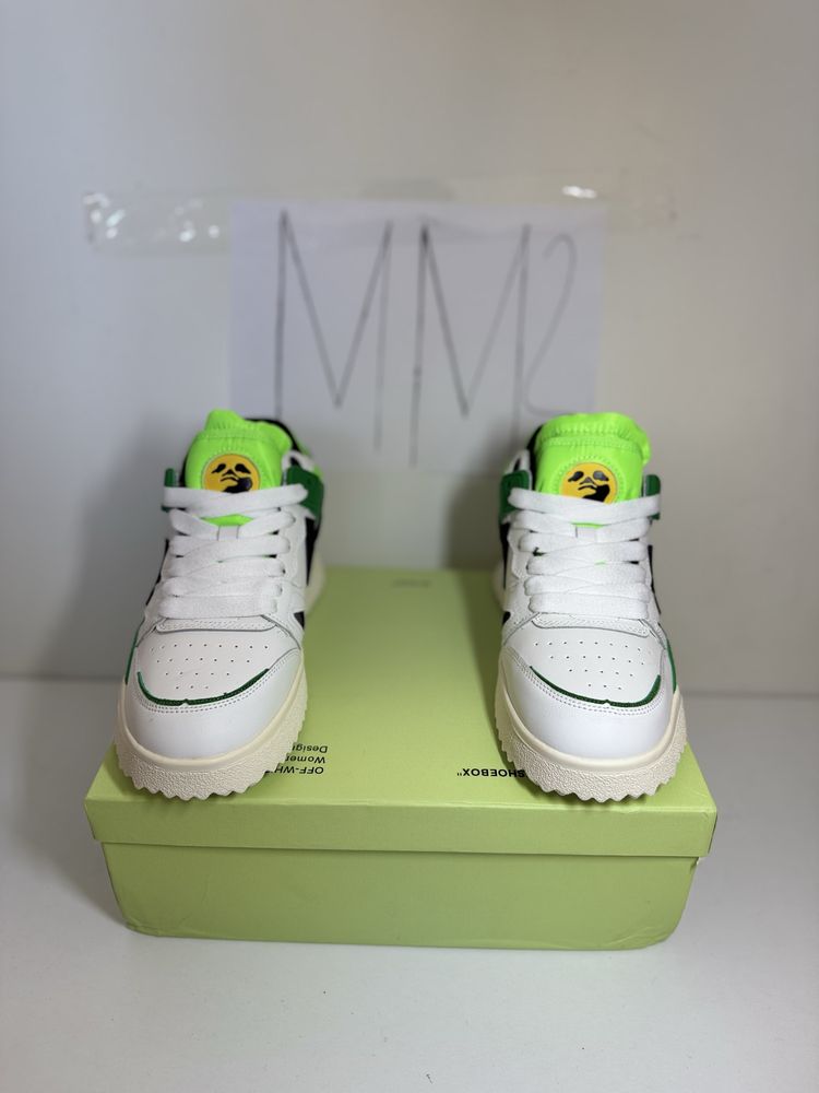 Adidasi/Sneakers Sponge Mid Top White green