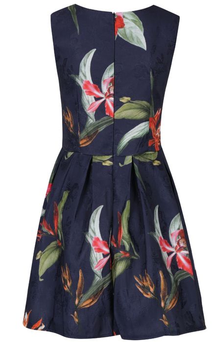 Rochie in A bleumarin inflorata, marime XS
