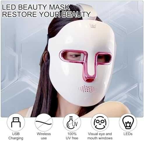 Нова Маска за лице 7 LED цвята домашна грижа за кожа Светлинна терапия