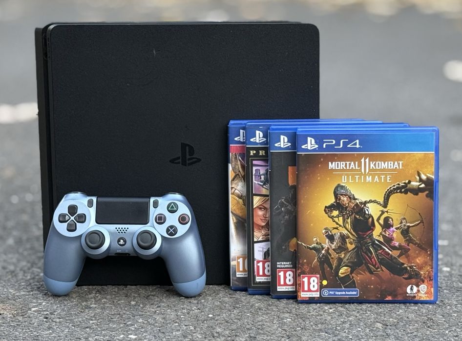 Конзола Sony Playstation 4 Slim (PS4), 500 GB, Черен