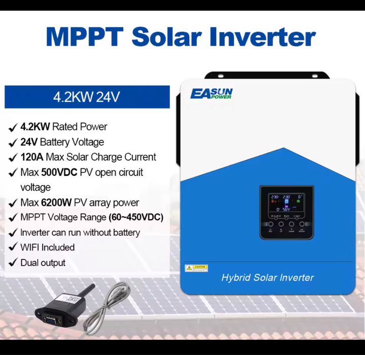Invertor Hibrid EASUN iSolar SMH III 24V  4.2kw + wifi