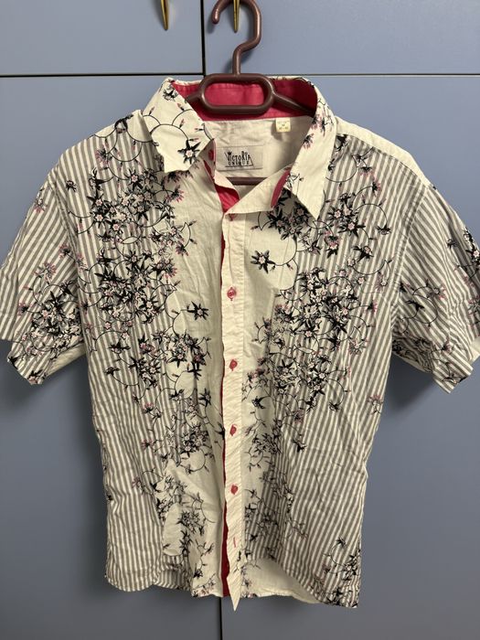 Мъжка риза с къс ръкав