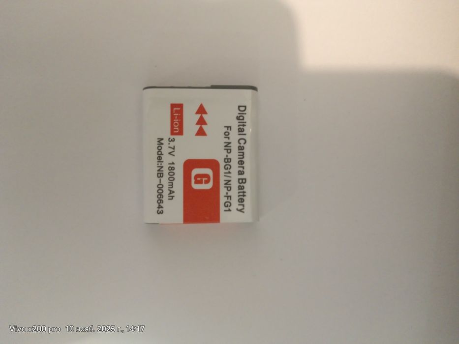 аккумулятор для фотоаппарата, np-bg 1/np-fg 1 1800 мАч , новый