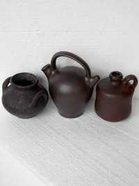 3 vase deosebite,ceramica veche de colectie,lucrate manual w-germany