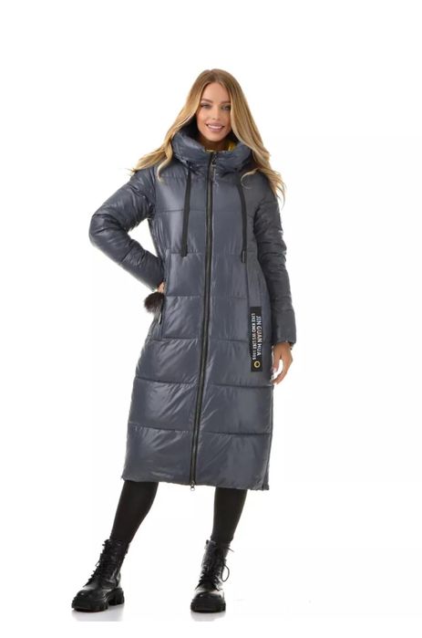 Зимняя длинная женская куртка размер 48