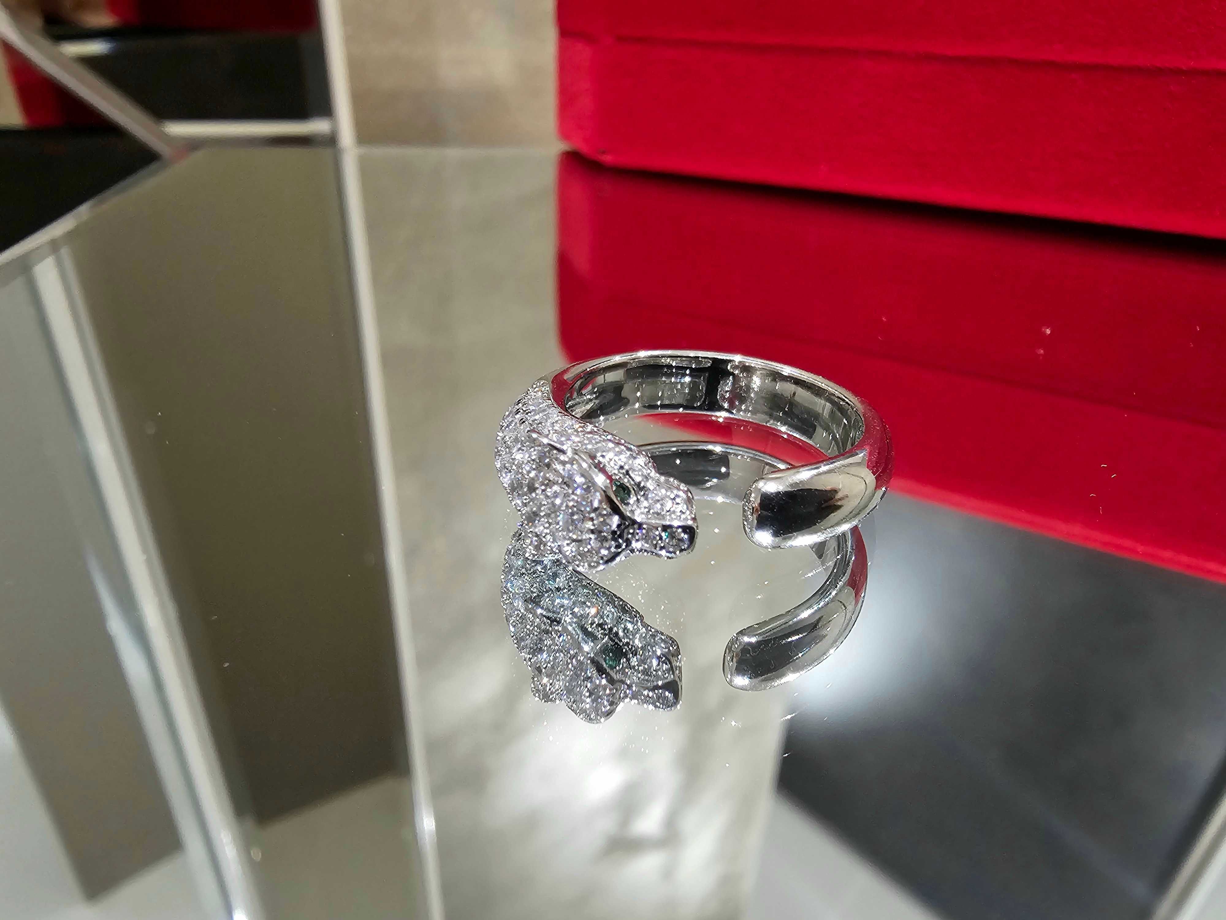 CARTIER Panthere de Cartier White Gold Diamonds Дамски Пръстен