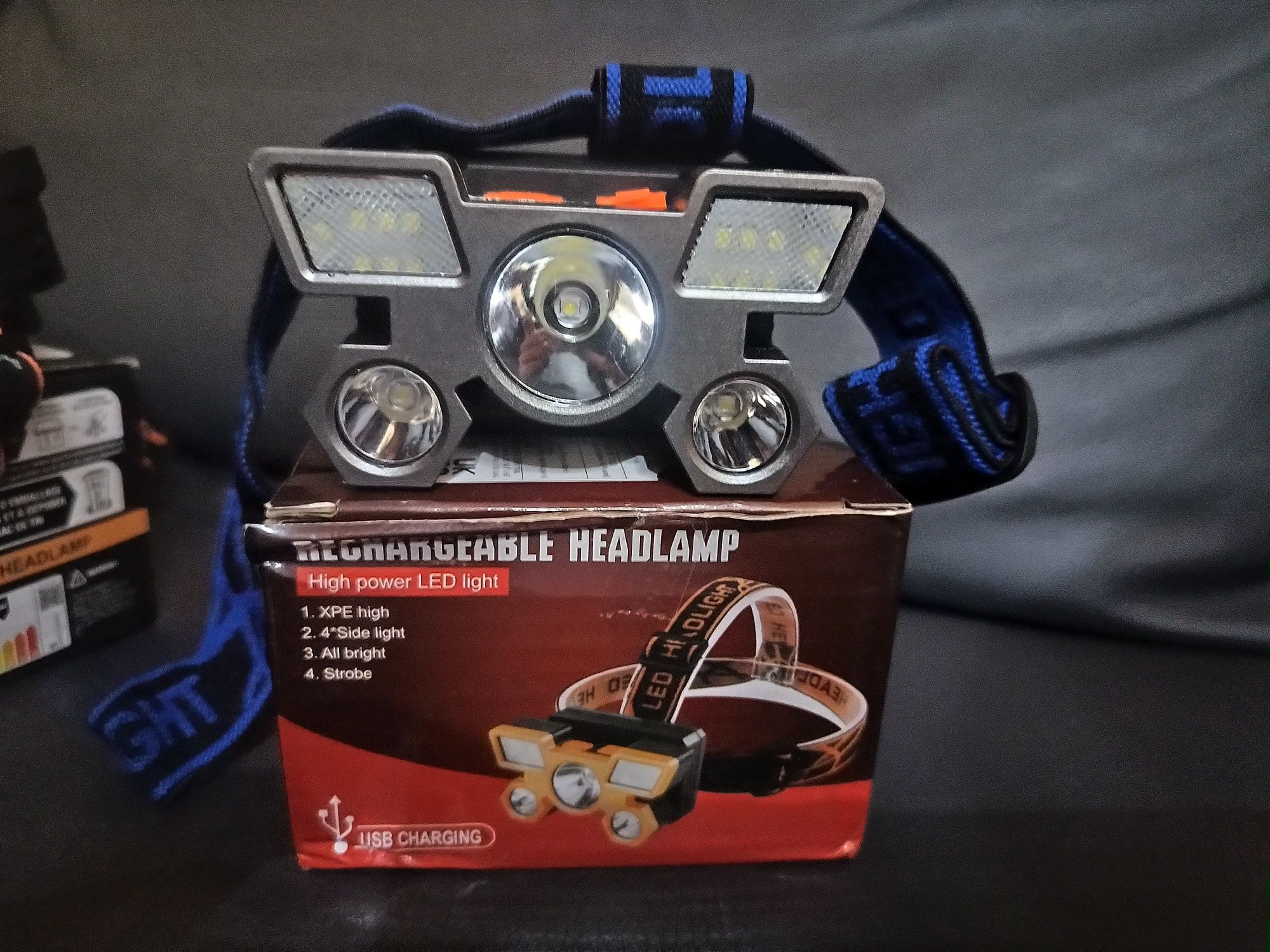 Водоустойчив LED челник + зарядно