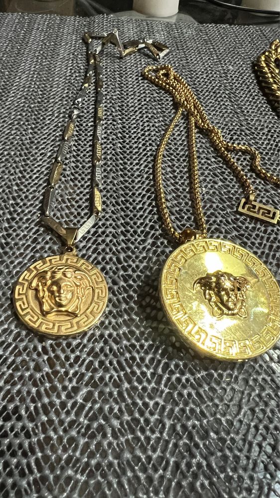 Позлатени колиета и ланец Versace 14к 300 микрона