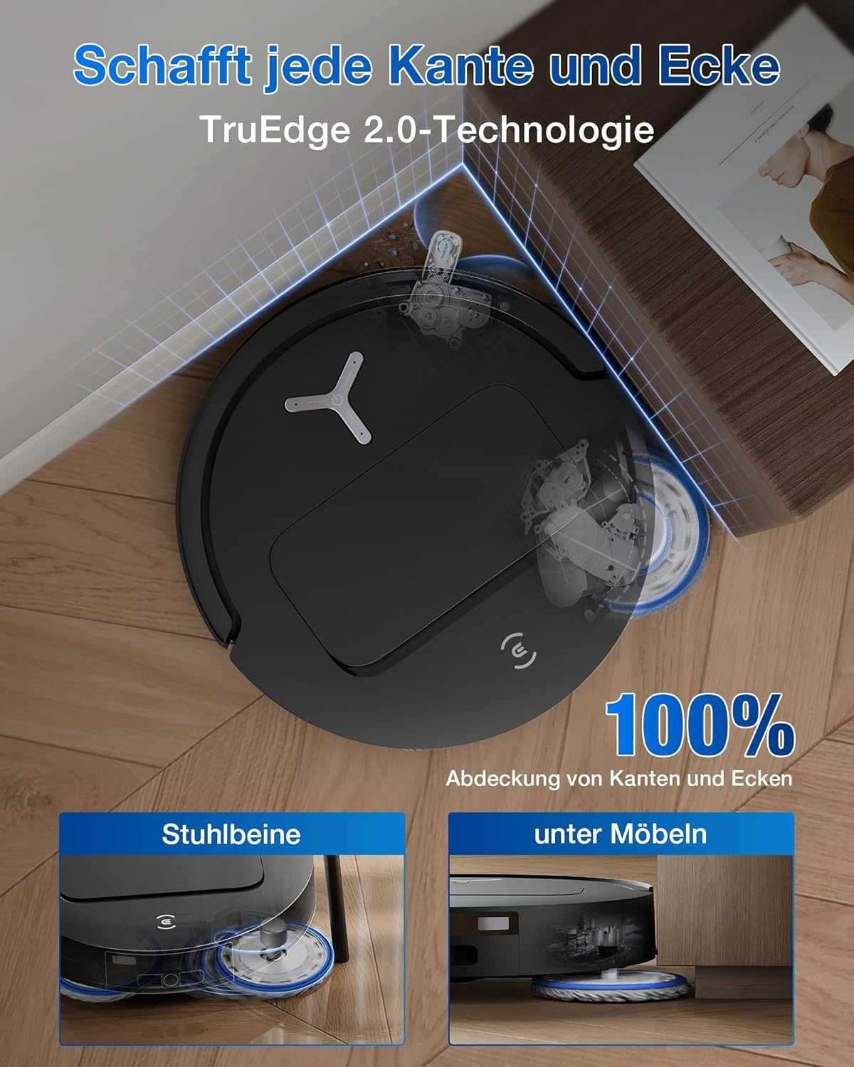 Прахосмукачка робот Ecovacs Deebot T50 Omni 15000Pa ZeroTangle