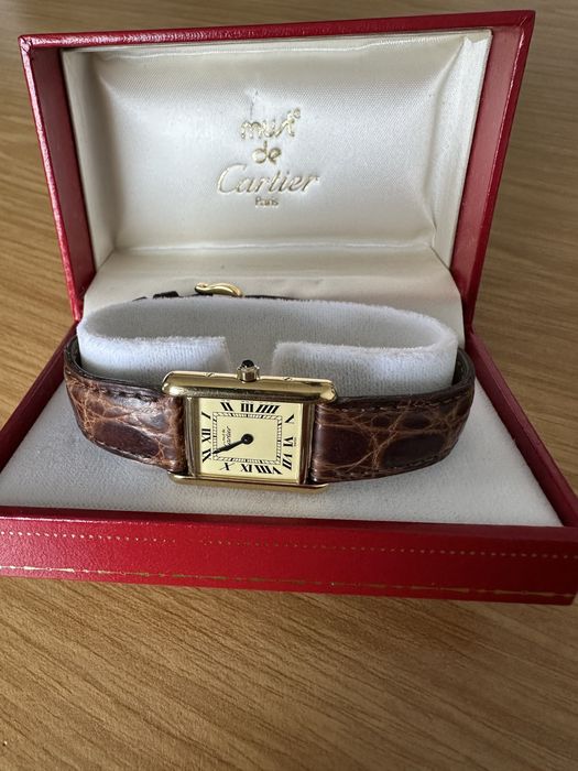 ceas Cartier Tank Vermeil quartz
