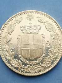Moneda 20 lire 1879,aur