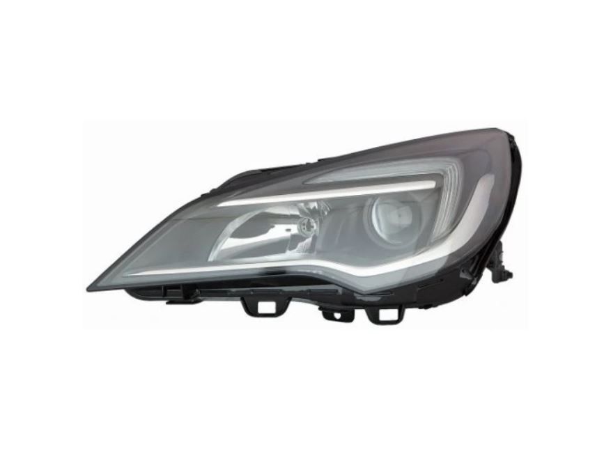 Far Opel Astra K, 10.2015-, partea Stanga, TYC, cu indicator led; cu " lumina timp de zi" tip LED; H1+H7; electric; fara modul lumini de zi LED; cu motor; halogen